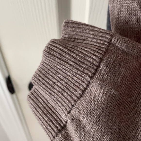 Bela NYC Maroon & Gray Color Block Waffle Knit Open Cardigan, Sz 5 - Picture 9 of 12
